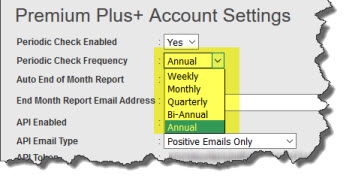 Set Period Check Frequency